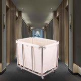 Maxbell Laundry Cart with Wheels Laundry Hamper 35.4x25.5x31.5inch for Beauty Salons Beige
