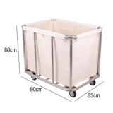 Maxbell Laundry Cart with Wheels Laundry Hamper 35.4x25.5x31.5inch for Beauty Salons Beige