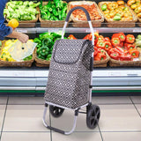 Maxbell Folding Trolley Cart with Removable Bag Hand Truck for Groceries Travel Home Lozenge
