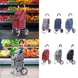 Maxbell Folding Trolley Cart with Removable Bag Hand Truck for Groceries Travel Home Lozenge