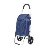Maxbell Folding Trolley Cart with Removable Bag Hand Truck for Groceries Travel Home Navy