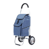 Maxbell Trolley Cart with Removable Bag Foldable Hand Truck for Shopping Gym Office Navy