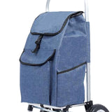 Maxbell Trolley Cart with Removable Bag Foldable Hand Truck for Shopping Gym Office Navy