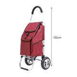 Maxbell Trolley Cart with Removable Bag Foldable Hand Truck for Shopping Gym Office Red