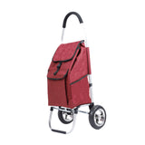 Maxbell Trolley Cart with Removable Bag Foldable Hand Truck for Shopping Gym Office Red
