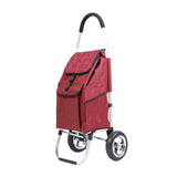 Maxbell Trolley Cart with Removable Bag Foldable Hand Truck for Shopping Gym Office Red