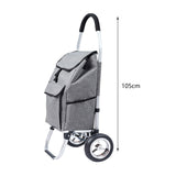 Maxbell Trolley Cart with Removable Bag Foldable Hand Truck for Shopping Gym Office Gray