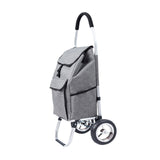 Maxbell Trolley Cart with Removable Bag Foldable Hand Truck for Shopping Gym Office Gray