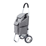 Maxbell Trolley Cart with Removable Bag Foldable Hand Truck for Shopping Gym Office Gray