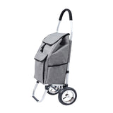 Maxbell Trolley Cart with Removable Bag Foldable Hand Truck for Shopping Gym Office Gray