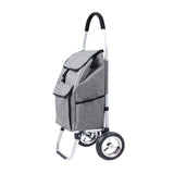 Maxbell Trolley Cart with Removable Bag Foldable Hand Truck for Shopping Gym Office Gray