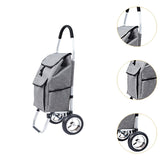 Maxbell Trolley Cart with Removable Bag Foldable Hand Truck for Shopping Gym Office Gray