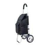 Maxbell Trolley Cart with Removable Bag Foldable Hand Truck for Shopping Gym Office Black