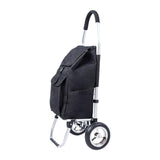 Maxbell Trolley Cart with Removable Bag Foldable Hand Truck for Shopping Gym Office Black
