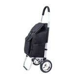Maxbell Trolley Cart with Removable Bag Foldable Hand Truck for Shopping Gym Office Black