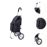 Maxbell Trolley Cart with Removable Bag Foldable Hand Truck for Shopping Gym Office Black