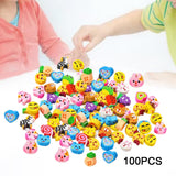 Maxbell 100x Mini Erasers Back to School Novelty Classroom Rewards School Stationery