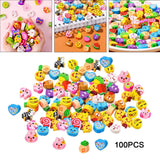 Maxbell 100x Mini Erasers Back to School Novelty Classroom Rewards School Stationery