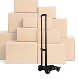 Maxbell Portable Folding Hand Cart with 4 Wheels Hand Truck for Home Travel Shopping Iron rod