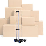 Maxbell Portable Folding Hand Cart with 2 Wheels Trolley for Airport Travel Use Auto Aluminum rod