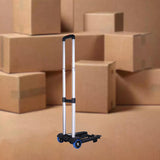 Maxbell Portable Folding Hand Cart with 2 Wheels Trolley for Airport Travel Use Auto Aluminum rod