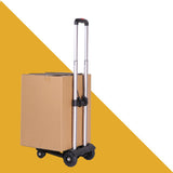 Maxbell Portable Folding Hand Cart with 2 Wheels Trolley for Airport Travel Use Auto Aluminum rod