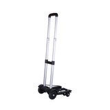 Maxbell Portable Folding Hand Cart with 4 Wheels Hand Truck for Home Travel Shopping Aluminum rod