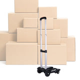 Maxbell Portable Folding Hand Cart with 4 Wheels Hand Truck for Home Travel Shopping Aluminum rod