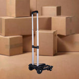 Maxbell Portable Folding Hand Cart with 4 Wheels Hand Truck for Home Travel Shopping Aluminum rod