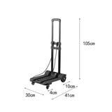 Maxbell Portable Folding Hand Cart Four Wheels Hand Truck for Moving Home Travel Use