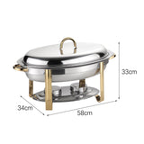 Maxbell Chafing Buffet Dishes Set Stainless Steel W/Lid for Wedding Birthday Banquet