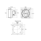 Maxbell Inlet Power Socket Professional Sturdy 4 Layer Plating Process Sound Adapter