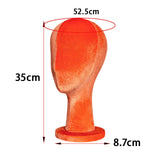 Maxbell Female Head Mannquin Hat Wig Display Stand for Headset Glasses Halloween Hat orange