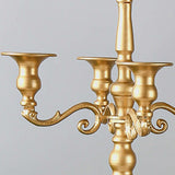 Maxbell Candle Holder with 5 Branches Candelabra Candlestick for Living Room Elegant Golden 23x63cm