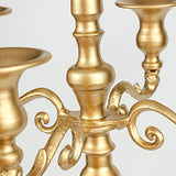 Maxbell Candle Holder with 5 Branches Candelabra Candlestick for Living Room Elegant Golden 23x63cm