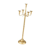 Maxbell Candle Holder with 5 Branches Candelabra Candlestick for Living Room Elegant Golden 23x73cm