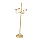 Maxbell Candle Holder with 5 Branches Candelabra Candlestick for Living Room Elegant Golden 23x73cm