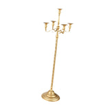 Maxbell Candle Holder with 5 Branches Candelabra Candlestick for Living Room Elegant Golden 23x89cm