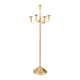 Maxbell Candle Holder with 5 Branches Candelabra Candlestick for Living Room Elegant Golden 23x89cm