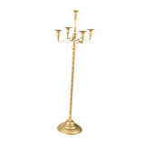 Maxbell Candle Holder with 5 Branches Candelabra Candlestick for Living Room Elegant Golden 23x89cm