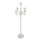 Maxbell Candle Holder with 5 Branches Candelabra Candlestick for Living Room Elegant White 23x89cm