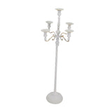 Maxbell Candle Holder with 5 Branches Candelabra Candlestick for Living Room Elegant White 23x89cm