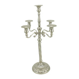 Maxbell Candle Holder with 5 Branches Candelabra Candlestick for Living Room Elegant Silvery 23x63cm