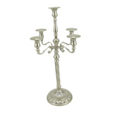 Maxbell Candle Holder with 5 Branches Candelabra Candlestick for Living Room Elegant Silvery 23x63cm