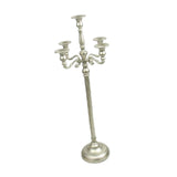 Maxbell Candle Holder with 5 Branches Candelabra Candlestick for Living Room Elegant Silvery 23x73cm