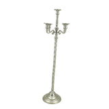 Maxbell Candle Holder with 5 Branches Candelabra Candlestick for Living Room Elegant Silvery 23x89cm