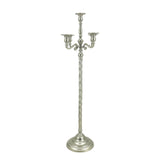 Maxbell Candle Holder with 5 Branches Candelabra Candlestick for Living Room Elegant Silvery 23x89cm