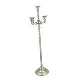 Maxbell Candle Holder with 5 Branches Candelabra Candlestick for Living Room Elegant Silvery 23x89cm