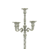 Maxbell Candle Holder with 5 Branches Candelabra Candlestick for Living Room Elegant Silvery 23x89cm