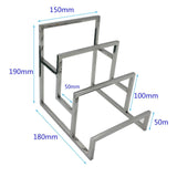 Maxbell Purse Display Stand Simple 3 Tier for Boutique Store Display Collection Silver